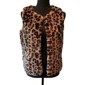 Cat & Jack Girls Cozy Leopard Print Faux Fur Vest